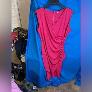 Fuchsia drape dress, London and Company